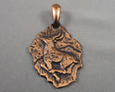 Antelope Copper Pendant Necklace (Vintage) H113-21