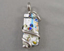 Dichroic Glass Pendant 925 Sterling Silver (Vintage) H113-22