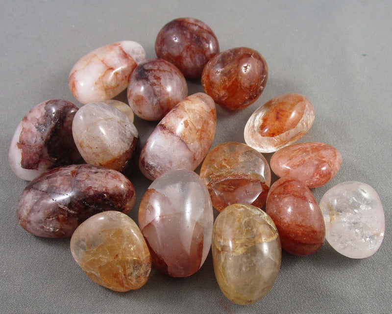 Fire Quartz (Hematoid) Polished Stones 3pcs Z051