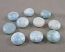 Larimar Gemstone Disc Beads 10x5mm 2pc C685