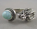 Larimar Gemstone Dragon Ring Z032