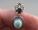 Larimar Gemstone Dragon Ring Z032