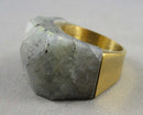 Labradorite Gemstone Ring 18KGP Size 6.5 Z033