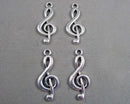 50% OFF!! Treble Clef Charms Silver Tone 14pcs (1553)