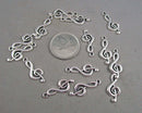 50% OFF!! Treble Clef Charms Silver Tone 14pcs (1553)