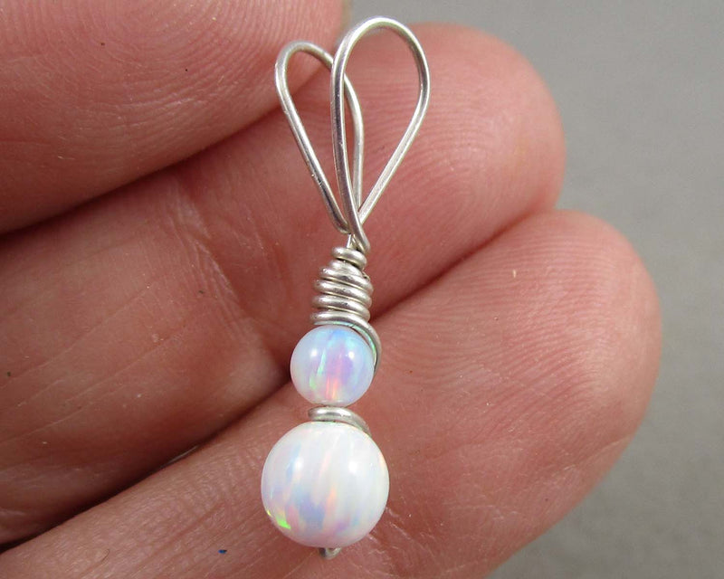Opal Wire Wrapped Pendant 1pc (925 Sterling Silver)