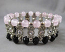 Rose Quartz Gemstone Bracelet Vintage H118-5