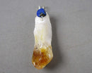 Citrine & Lapis Lazuli Gemstone Pendant Sterling Silver H118-13