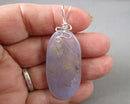 Blue Chalcedony Pendant 925 Sterling Silver (Vintage) H118-16