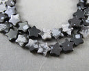 Snowflake Obsidian Star Beads 6mm C474