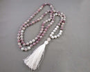 Lepidolite & Howlite Mala Necklace (Vintage) H002-8