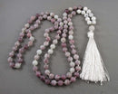 Lepidolite & Howlite Mala Necklace (Vintage) H002-8