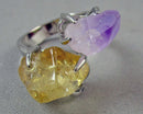 Citrine & Amethyst Gemstone Ring Z073