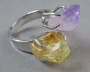 Citrine & Amethyst Gemstone Ring Z073
