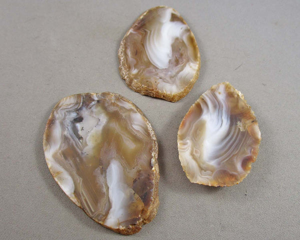 Set of 3 Agate Slices B002-4