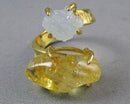 Citrine & Aquamarine Gemstone Ring Z077