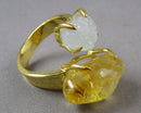 Citrine & Aquamarine Gemstone Ring Z077