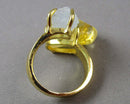 Citrine & Aquamarine Gemstone Ring Z077