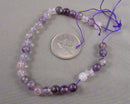 Purple Fluorite Bead Strand Round Various Sizes