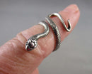 Snake Ring Size 7.5 (925 Sterling Silver) Vintage H124-1