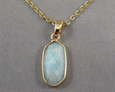 Amazonite Gemstone Pendant Necklace Z095