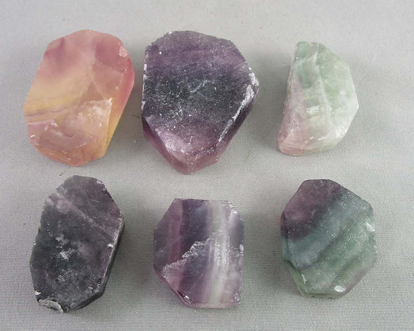 You Choose!  Rainbow Fluorite Slice 1pc