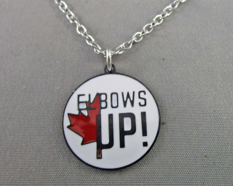 Elbows Up Stainless Steel Necklace 1pc J031
