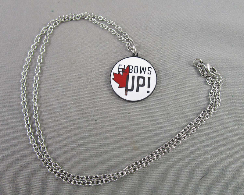 Elbows Up Stainless Steel Necklace 1pc J031