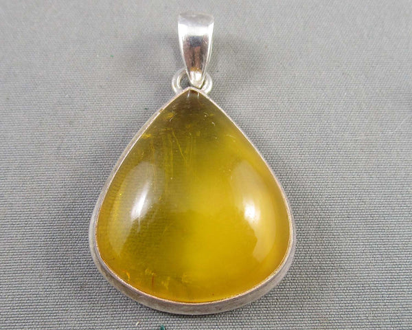 Amber Pendant Vintage 925 Sterling Silver B061-6