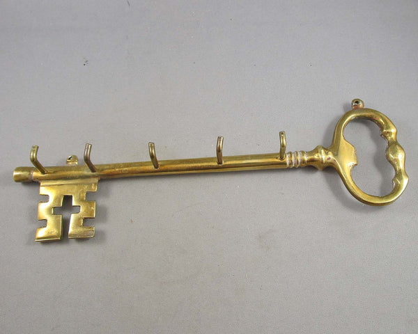 Skeleton Key Brass Key Ring Holder 1pc B095-1 (Vintage)