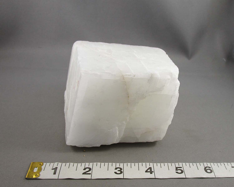 Extra Large White Calcite Cube 1pc B095-5