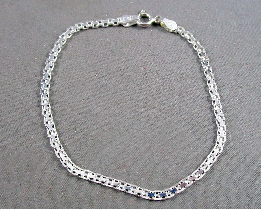 2.5mm Anchor Chain Bracelet Sterling Silver 925 1pc B001-6