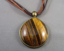 Tiger Eye Gemstone Pendant Necklace H130-19