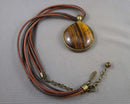 Tiger Eye Gemstone Pendant Necklace H130-19