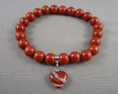 Red Jasper Heart Bracelet Vintage H130-21