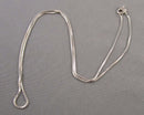 0.8mm Box Chain 17" Necklace Sterling Silver 925 1pc B118-6