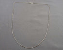 0.8mm Box Chain 17" Necklace Sterling Silver 925 1pc B118-6