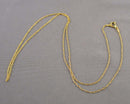 1mm Rope Chain 20" 14K Gold over Sterling Silver 925 B118-7