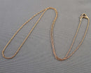 1mm Rope Chain 18" 14K Rose Gold over Sterling Silver 925 B118-8