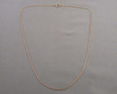 1mm Rope Chain 18" 14K Rose Gold over Sterling Silver 925 B118-8