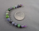 Tanzanite Crystal Round 6mm Beads Green & Purple C417