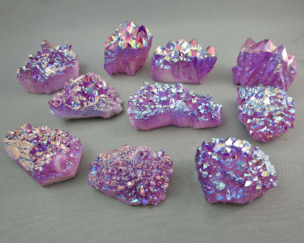 You Choose!  Lavender Aura Quartz Crystal Cluster 1pc