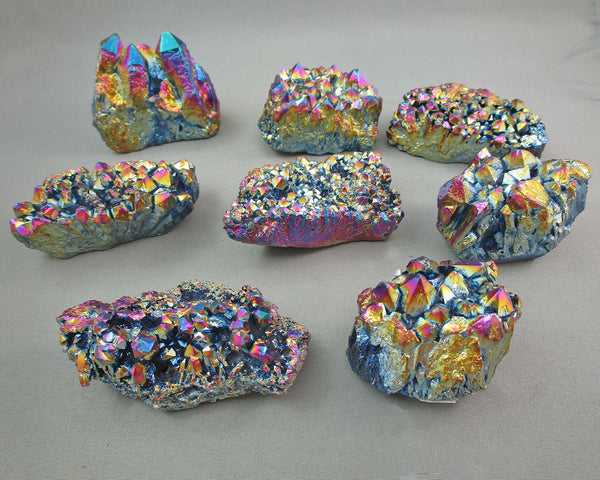 You Choose!  Rainbow Aura Quartz Crystal Cluster 1pc
