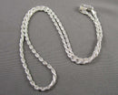 2mm Rope Chain 16" Necklace Sterling Silver 925 1pc H141-14