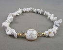 White Howlite Bracelet 1pc H141-16