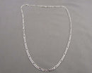 2.8mm Figaro Chain 16" Necklace Sterling Silver 925 1pc H141-24