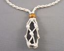 Smoky Quartz Point Macramé Pendant Necklace H145-13