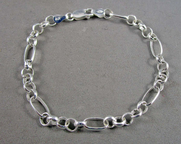 5mm Rolo Chain Bracelet Sterling Silver 925 1pc Z012-2
