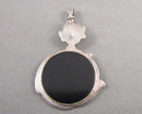 Black Onyx Gemstone Pendant 925 Sterling Silver H145-17