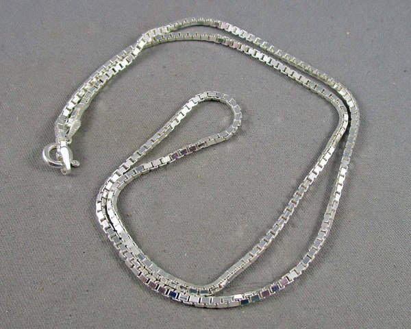 1.5mm Box Chain Necklace Sterling Silver 925 1pc Z012-3